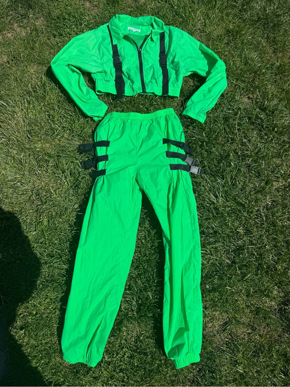 Hot And Delicious Rave Pants & jacket 2 piece neon green suit festival dance